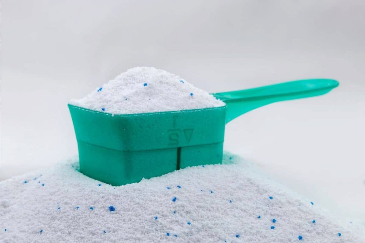 Detergent powder background + purchase price, uses and properties